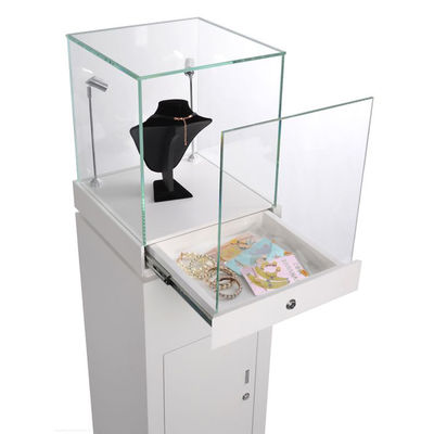 jakość  Wooden Point Of Purchase Pop Display Necklace Jewelry Display Stand With Lock fabryka