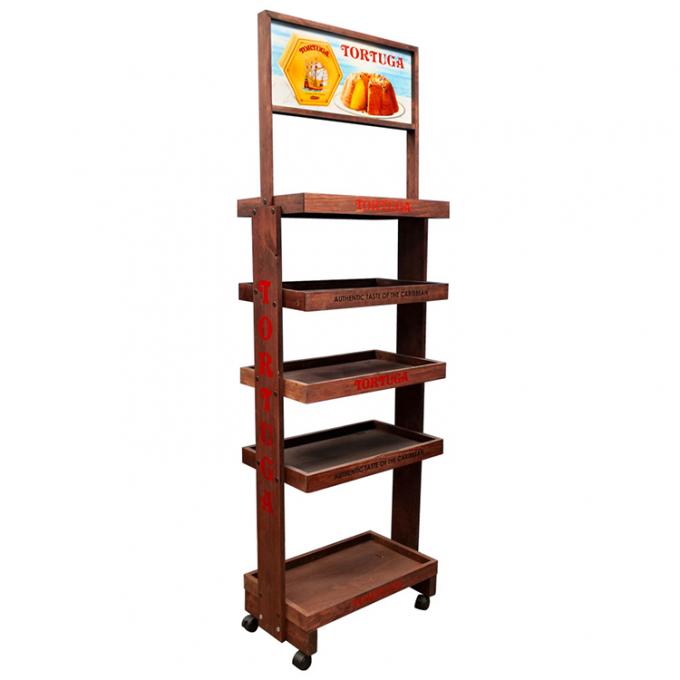 Supermarket Wooden Display Rack For Facial Cleanser Skin Care Product (Wyrób do pielęgnacji skóry) 4