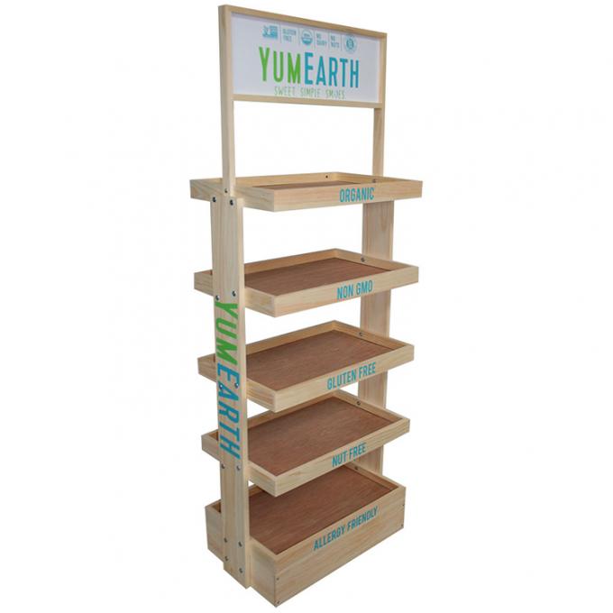 Supermarket Wooden Display Rack For Facial Cleanser Skin Care Product (Wyrób do pielęgnacji skóry) 3