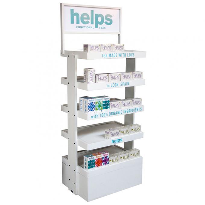 Supermarket Wooden Display Rack For Facial Cleanser Skin Care Product (Wyrób do pielęgnacji skóry) 6