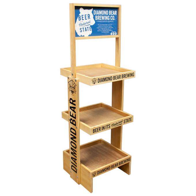 Supermarket Wooden Display Rack For Facial Cleanser Skin Care Product (Wyrób do pielęgnacji skóry) 7