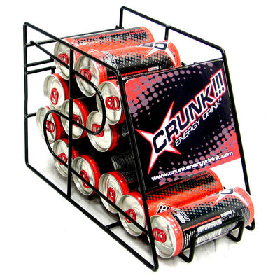 Gorący sprzedawanie Supermarket Energy Drink może wyświetlać stojak na wieszaki z drutu z niestandardowym logo