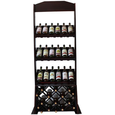 Stojak do przechowywania wina z drewna sosnowego Półka ekspozycyjna Stojak na wino Natural Wood Pojemność 24 butelek
