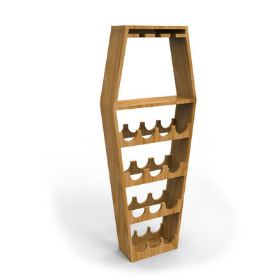 Stojak do przechowywania wina z drewna sosnowego Półka ekspozycyjna Stojak na wino Natural Wood Pojemność 24 butelek