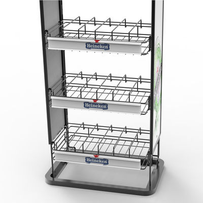Specjalistyczny stojak wyświetlacz piwa napoje musujące Stojak wyświetlacz metalowy dla sklepu z napojami