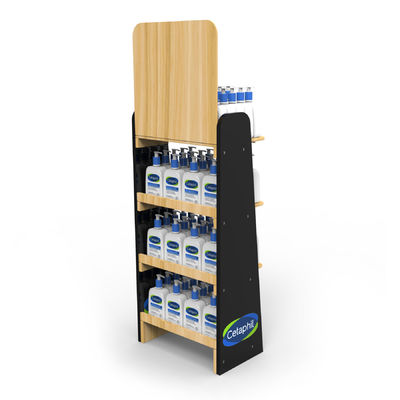 Supermarket Wooden Display Rack For Facial Cleanser Skin Care Product (Wyrób do pielęgnacji skóry)