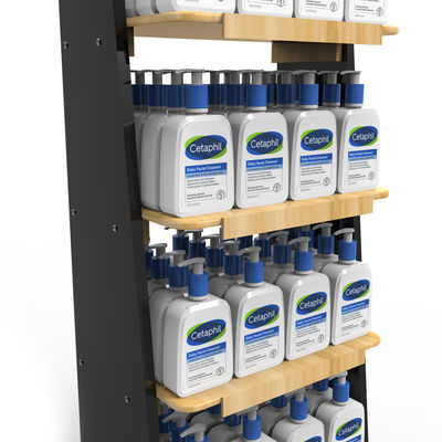 Supermarket Wooden Display Rack For Facial Cleanser Skin Care Product (Wyrób do pielęgnacji skóry)