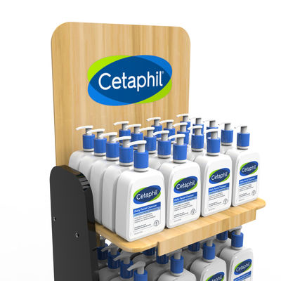 Supermarket Wooden Display Rack For Facial Cleanser Skin Care Product (Wyrób do pielęgnacji skóry)